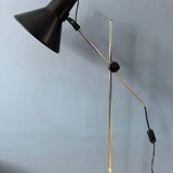 Vintage adjustable black floor lamp in style of Hoogervorst