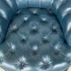 Armchair Napoleon III leather Chesterfield way, late nineteenth