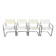Set of 4 dining chairs in white, S34 Mart Stam/Marcel Breuer style Italy