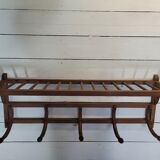 Curved wooden coat rack