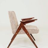 Scandinavian armchair in granola brown, mid-century modern design by Chier.