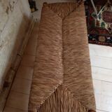 Straw and wood bench