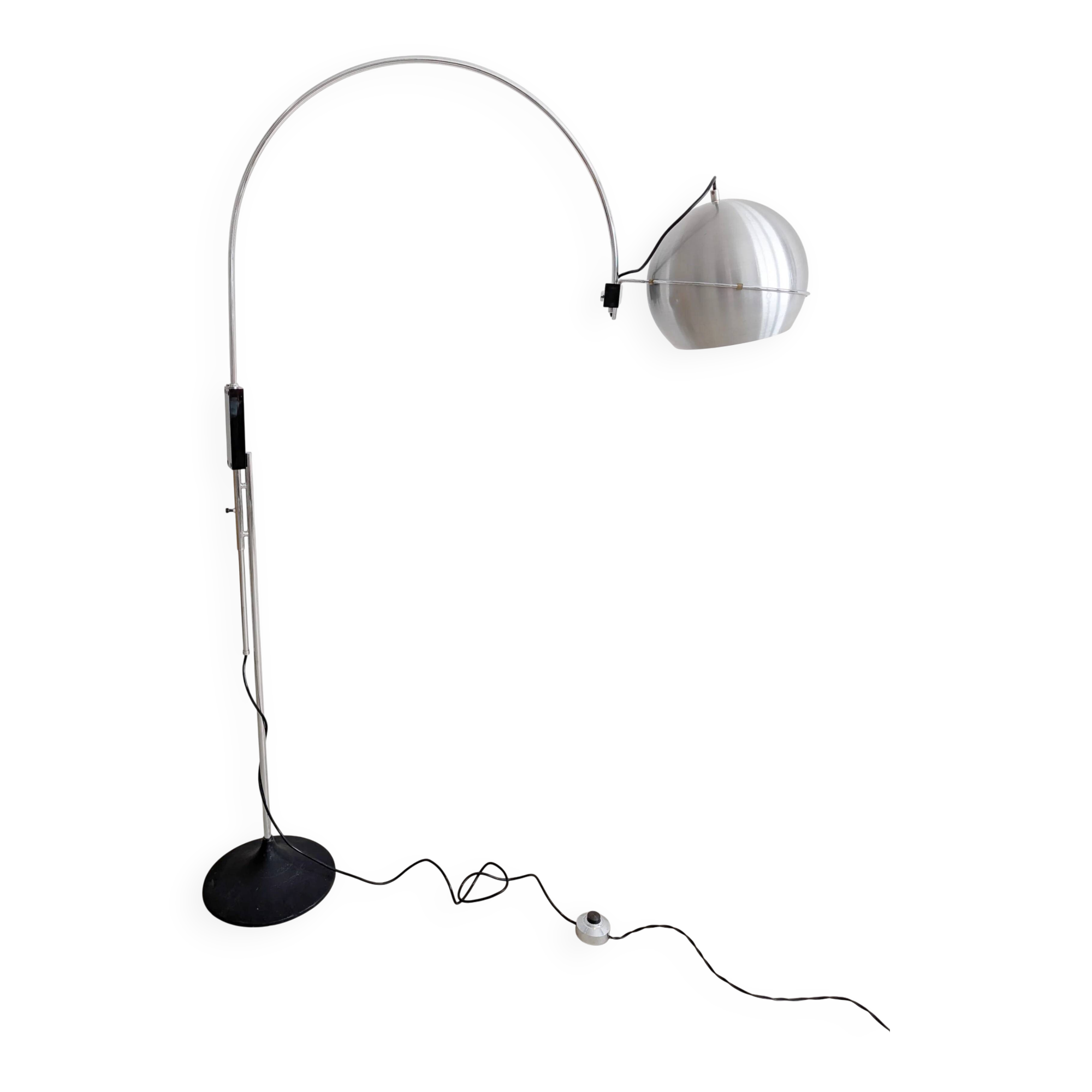 Lampadaire globe oculaire réglable Space Age des années 1970