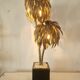 Lampe de table palmier en laiton vintage Maison Jansen, années 1970, France