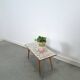 Table d'appoint en formica Opal avec pieds en bois, table à plantes