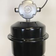 Black industrial factory lamp with clear glass cover from elektrosvit