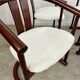 Lot 4 chaises / fauteuils design annees 60 Casala italy bois courbé et tissu bouclette vintage