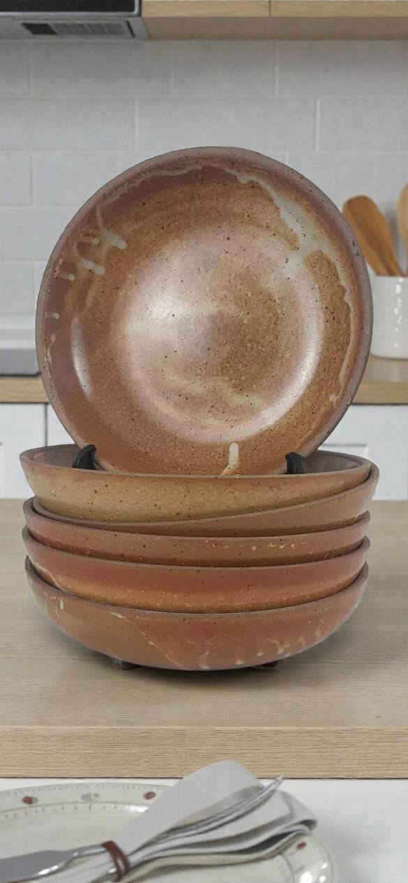 6 stoneware soup plates/bowls