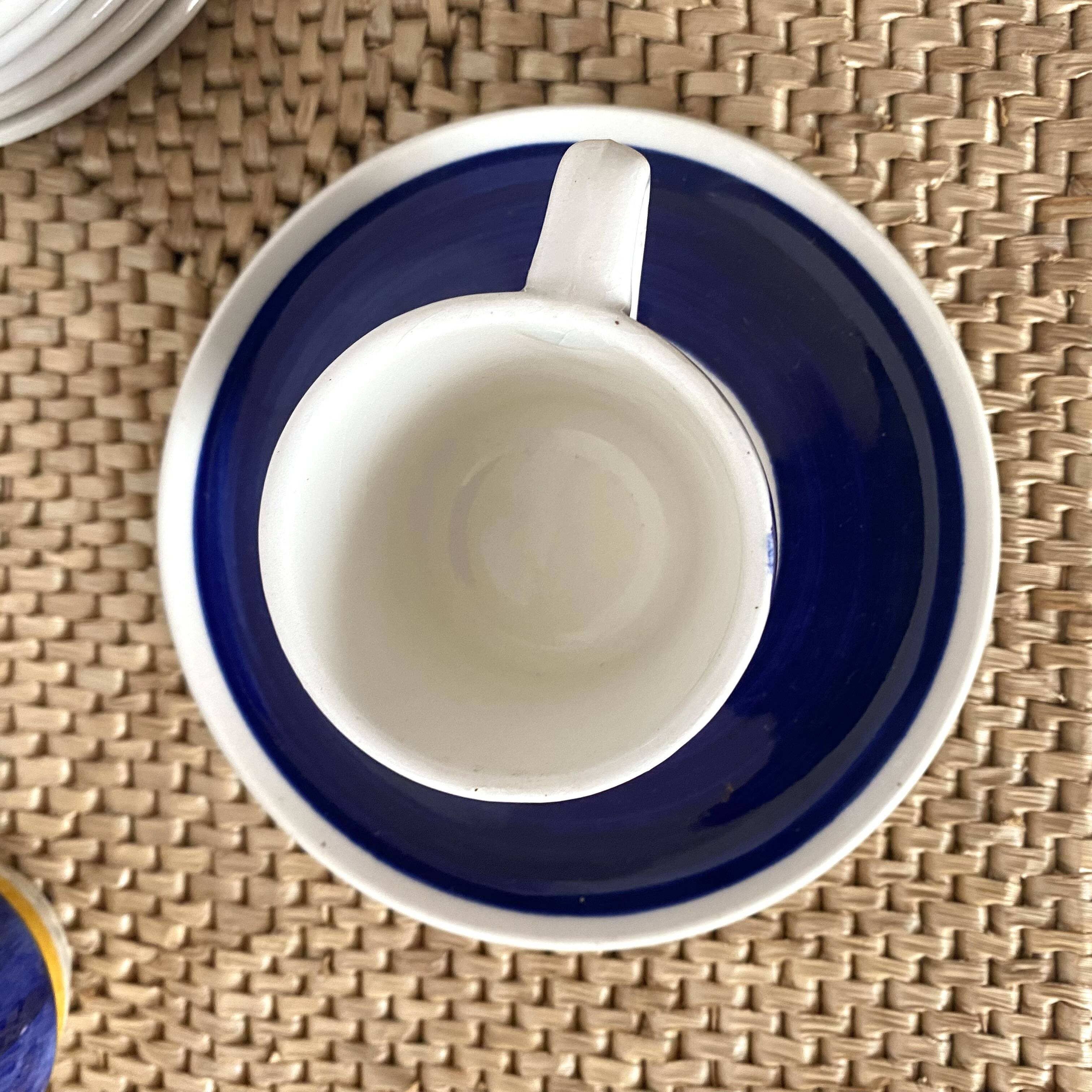 Tasses à café expresso décor peint à la main , Italie