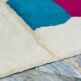 Handmade pure wool rug, size 100 x 200 cm