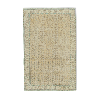 Tapis beige oriental fait main, années 1980 176x272