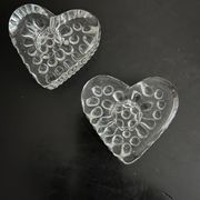 pair of heart candlesticks 1960