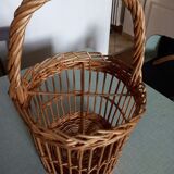 Panier a bouteille osier