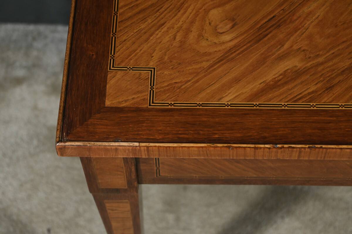 Small Marquetry Desk Table, Louis XVI style – 2nd part of the 19th century