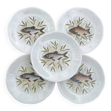 Gien - set of 5 fish plates