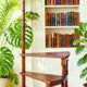 Escalier en colimaçon pour bibliothèque en bois de mahogany.