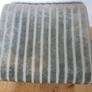 Wooden and velvet footrest