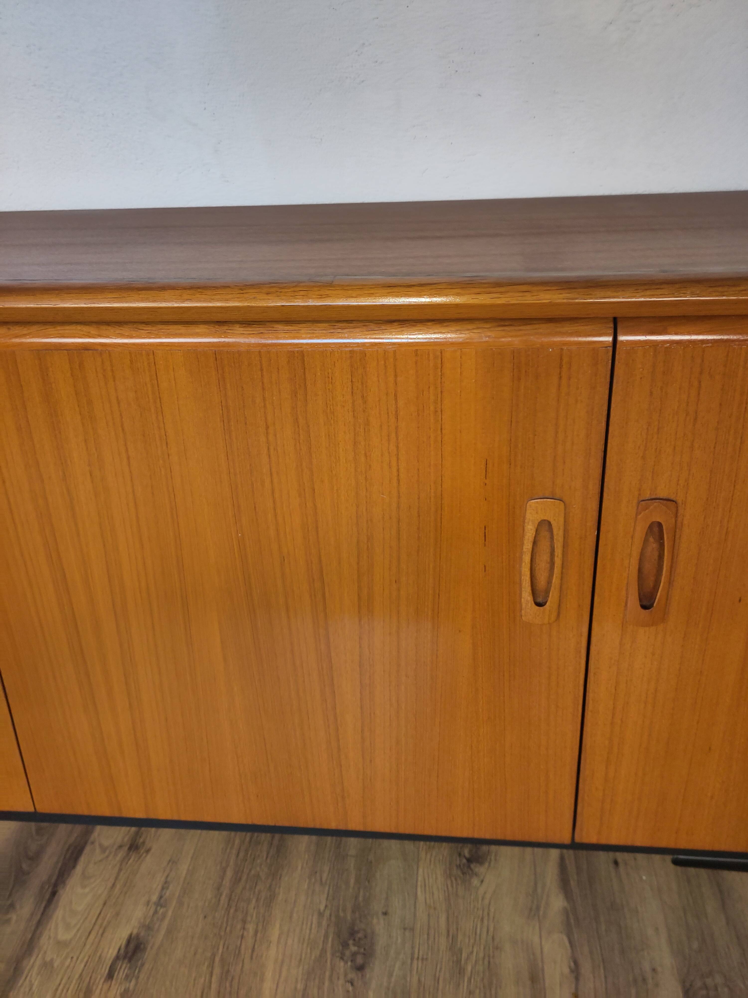Scandinavian teak and metal sideboard