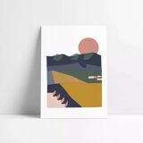 Pink moon - art print (30 x 40) signed ackeogh