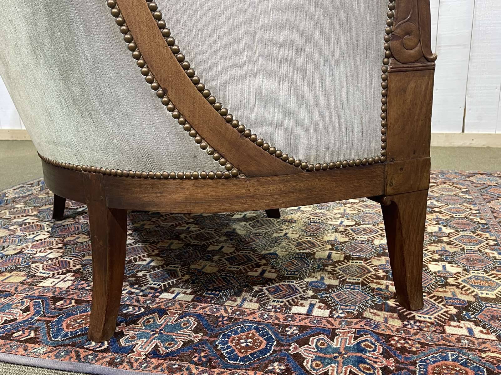 19th century Empire mahogany bench