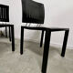 Lot 4 old vintage design chairs Dieticker Bruno Rey black wood year 70