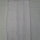 Taie d'oreiller blanche ancienne 78x74cm monogrammée et brodée main