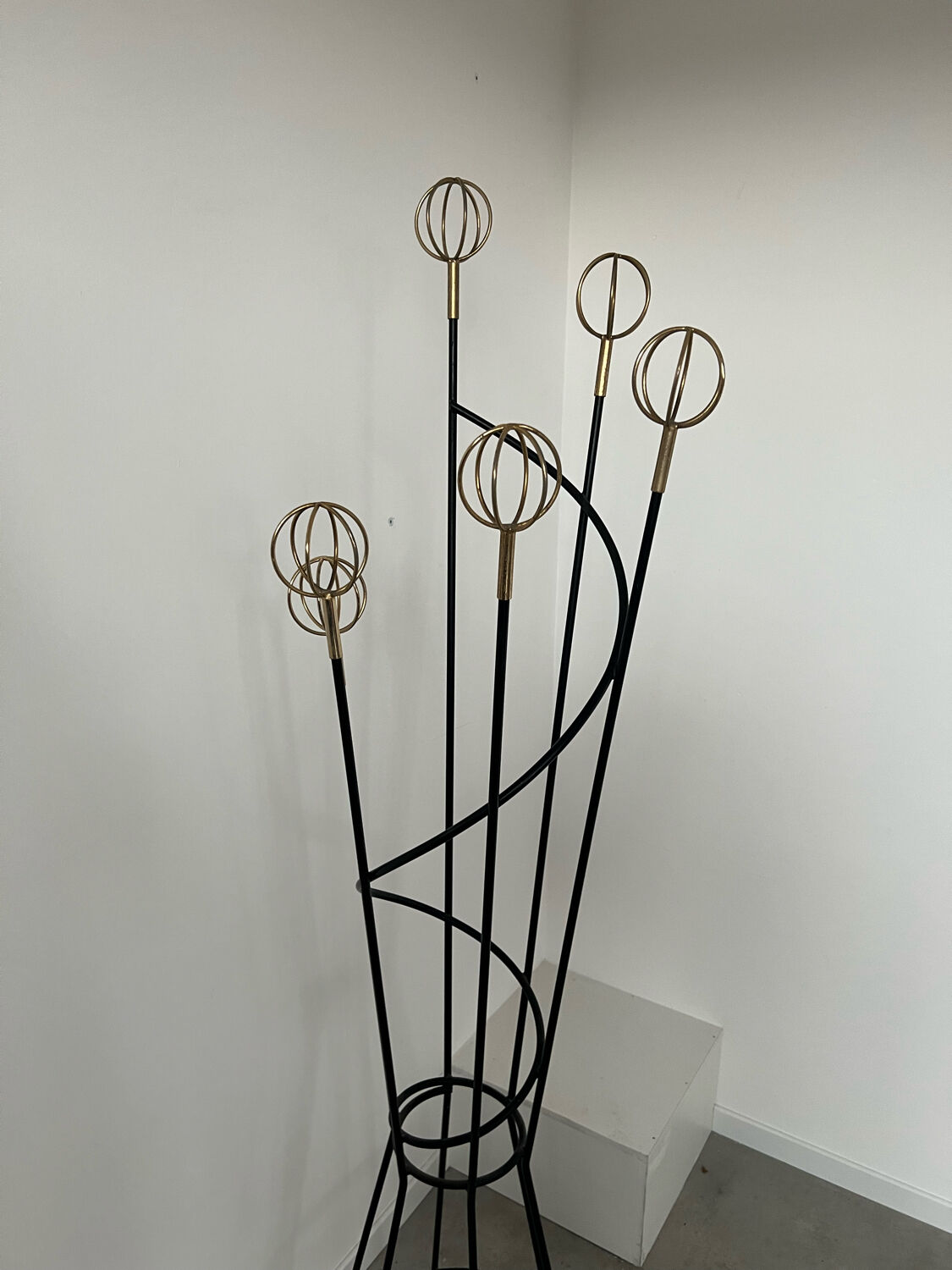 Old metal coat rack design 60s vintage