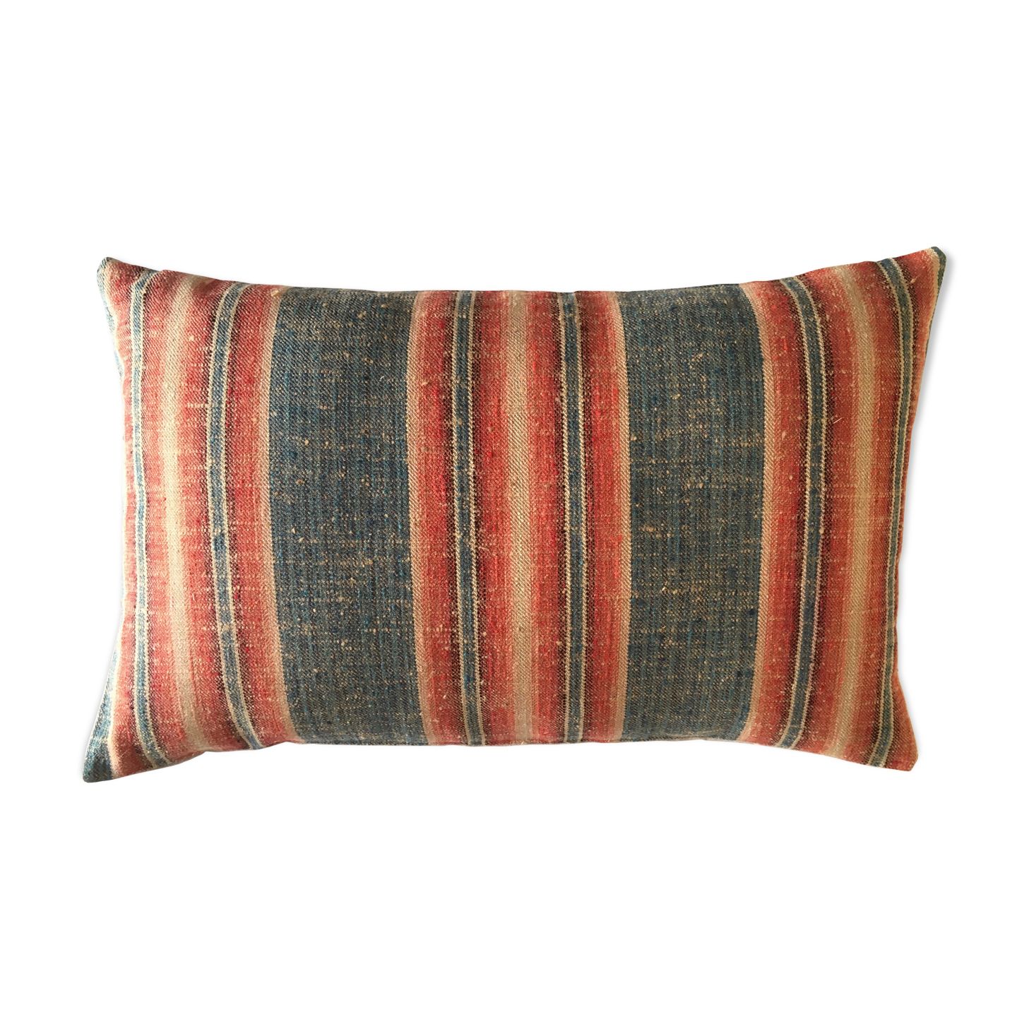 silk tweed cushion and 19th mattress striped raw linen linen