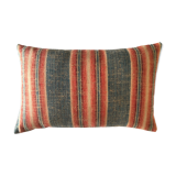 Coussin réversible tweed soie et lin ancien dos lin brut 40x60