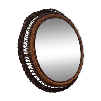 Rattan mirror “Emmanuelle”