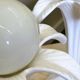 Pair of white ceramic palm tree lamps by Michael Andersen, 1970s