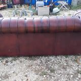 Sofa Chesterfield leather brown