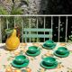 Pitcher in the shape of fruit, pear, slip