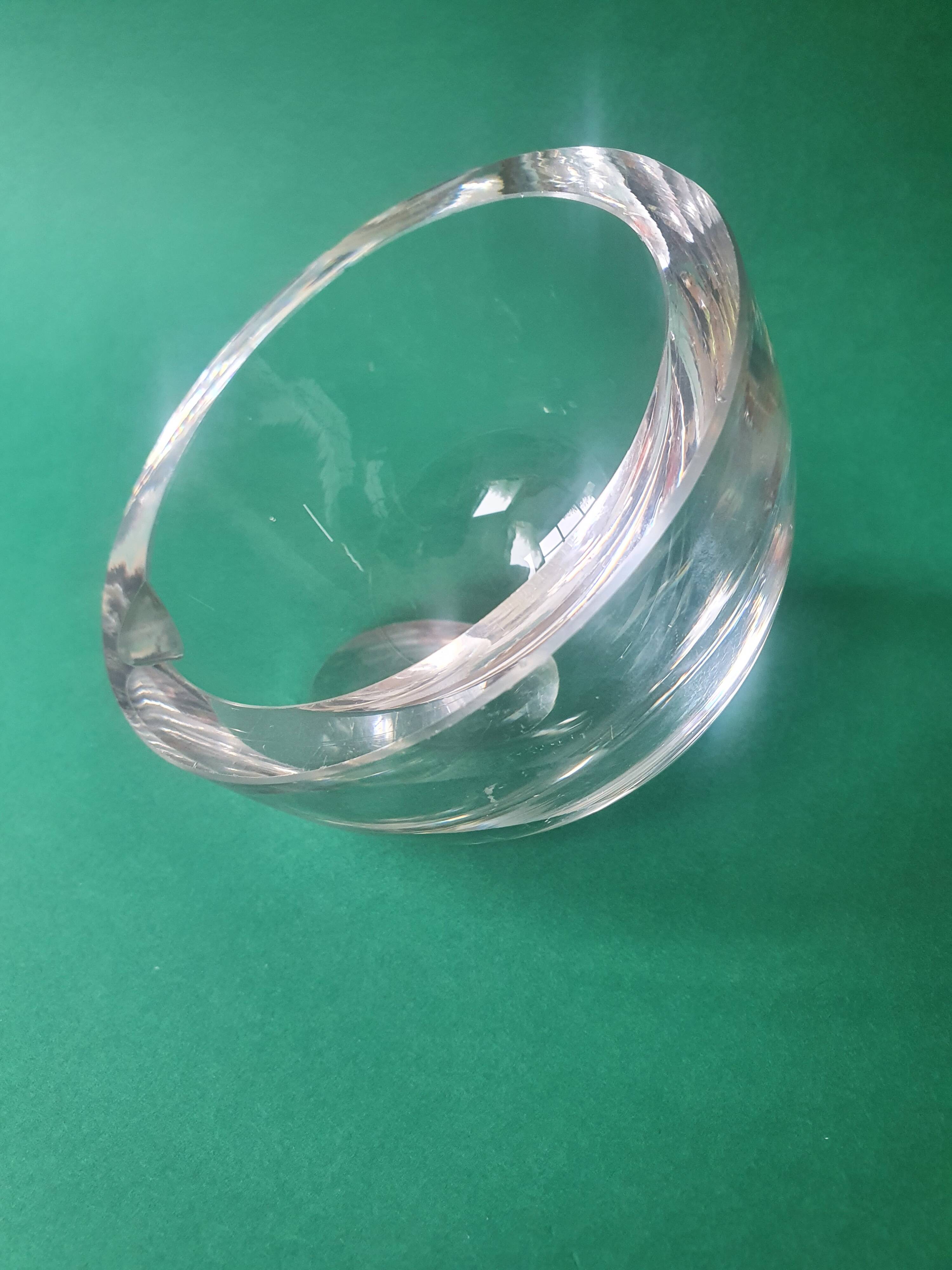 Vintage antique glass half-sphere ashtray