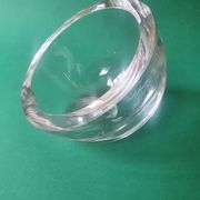 Cendrier demi-sphère en verre ancien vintage