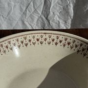 Lot d'un saladier et un plat circulaire frise marron vintage D28