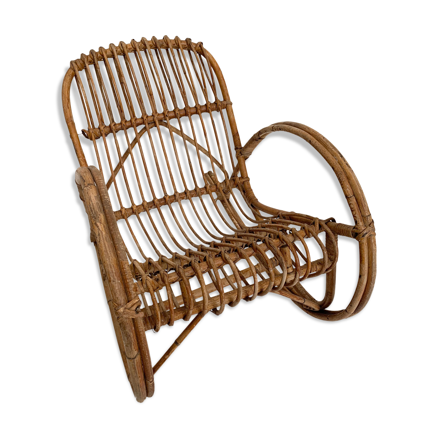 Rocking-chair child rattan