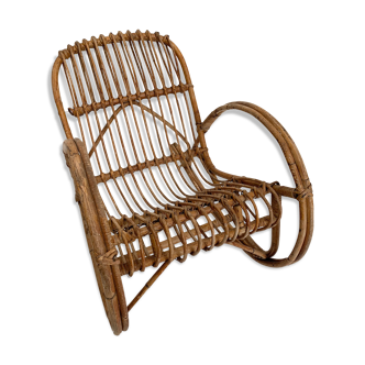 Rocking-chair enfant en rotin