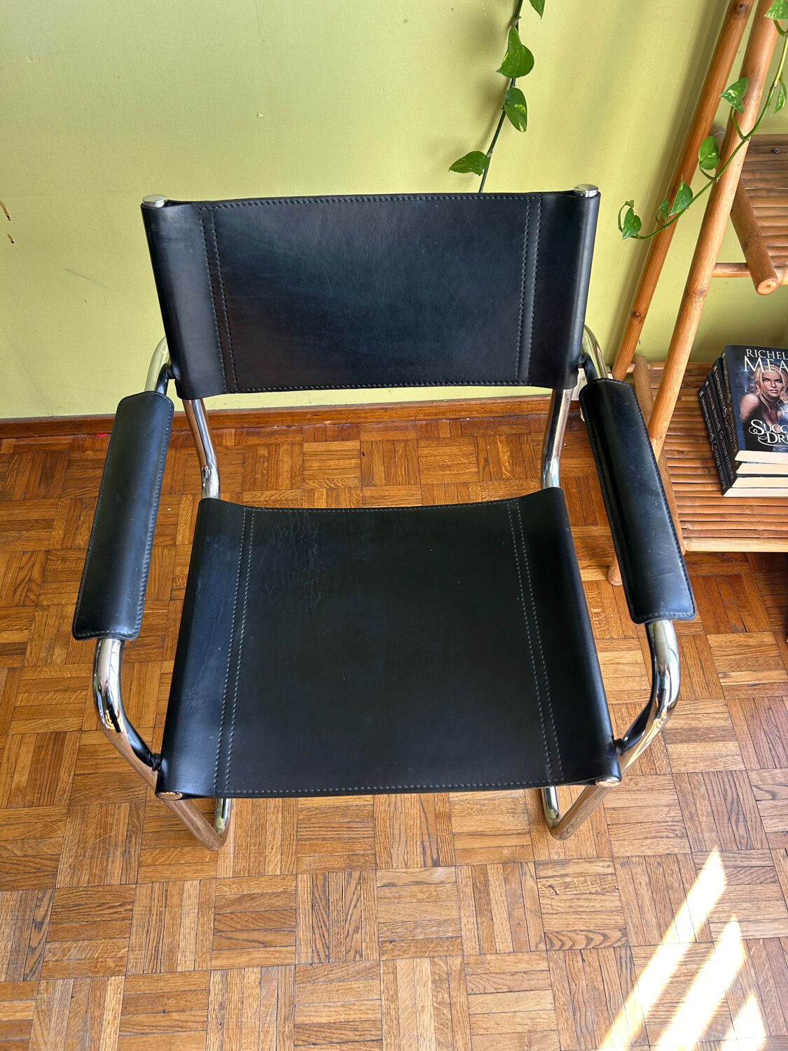 Matteo Grassi Bauhaus MG5 armchair in chrome metal and leather, 1970