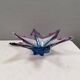 Murano Glass bowl with "leaf" shape in blue/purple/pink/transparent colors