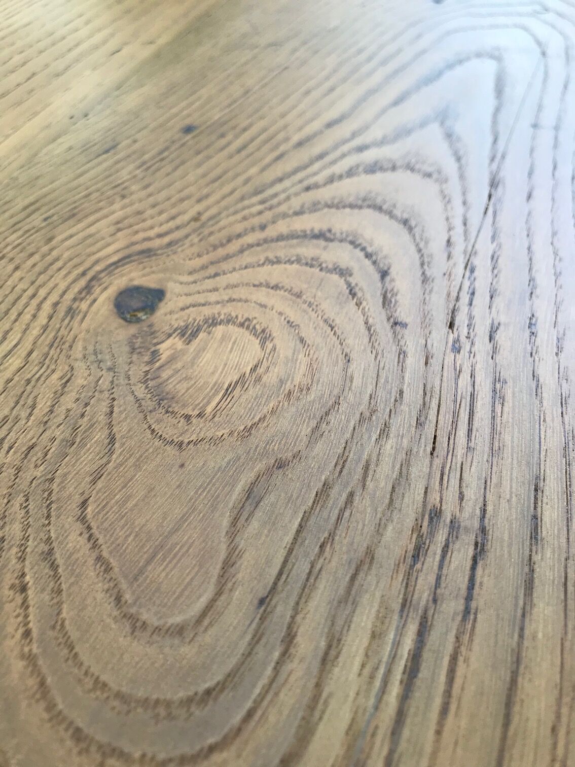 Farm table in raw wood