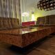 Wooden burl coffee table, Italian design by Roche Bobois, 1970s.