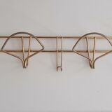 Golden wall coat rack 50s