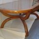 Coffee table from Réunion Island, tamarind wood and rattan.