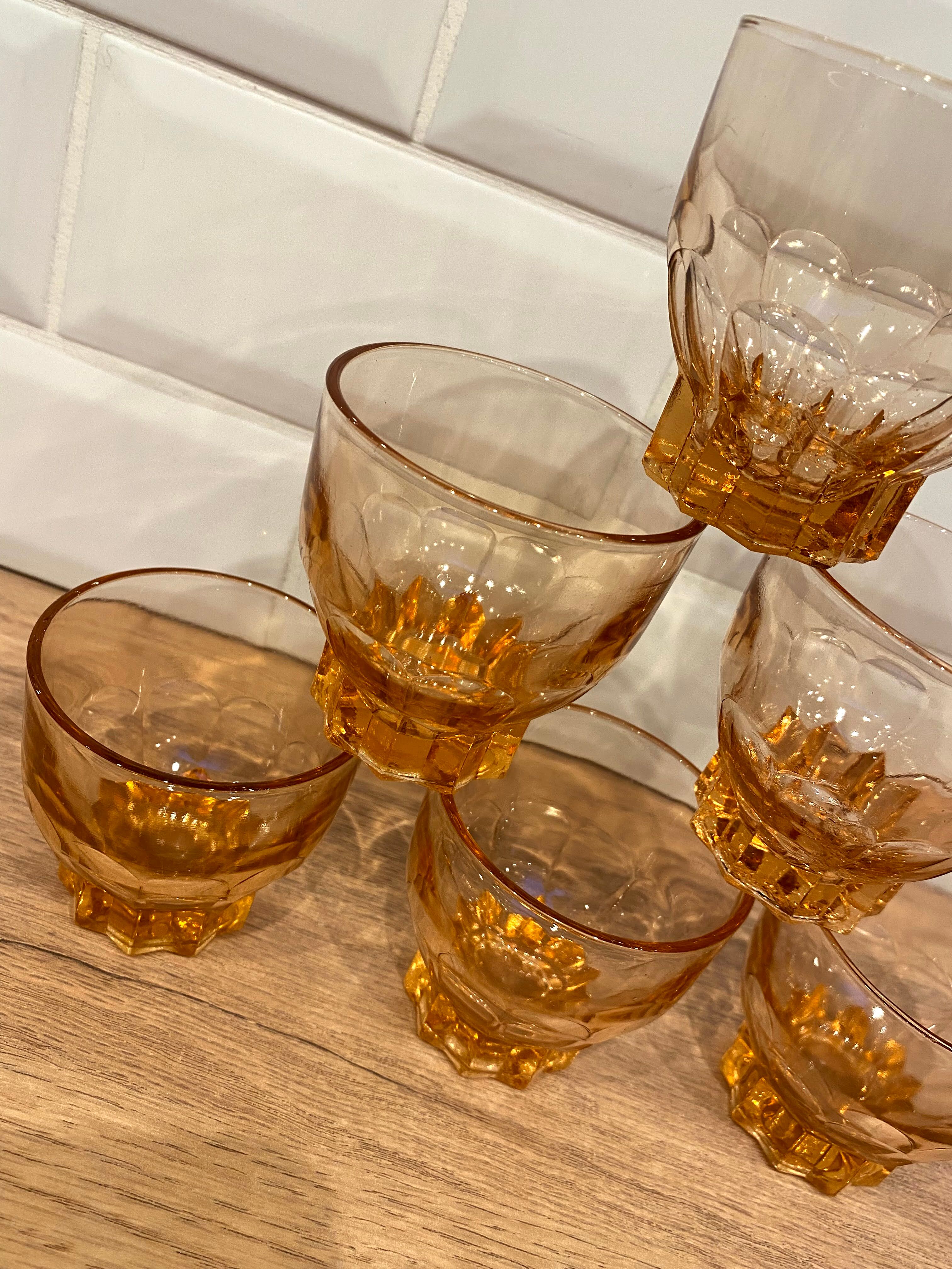 Set of 6 vintage glasses