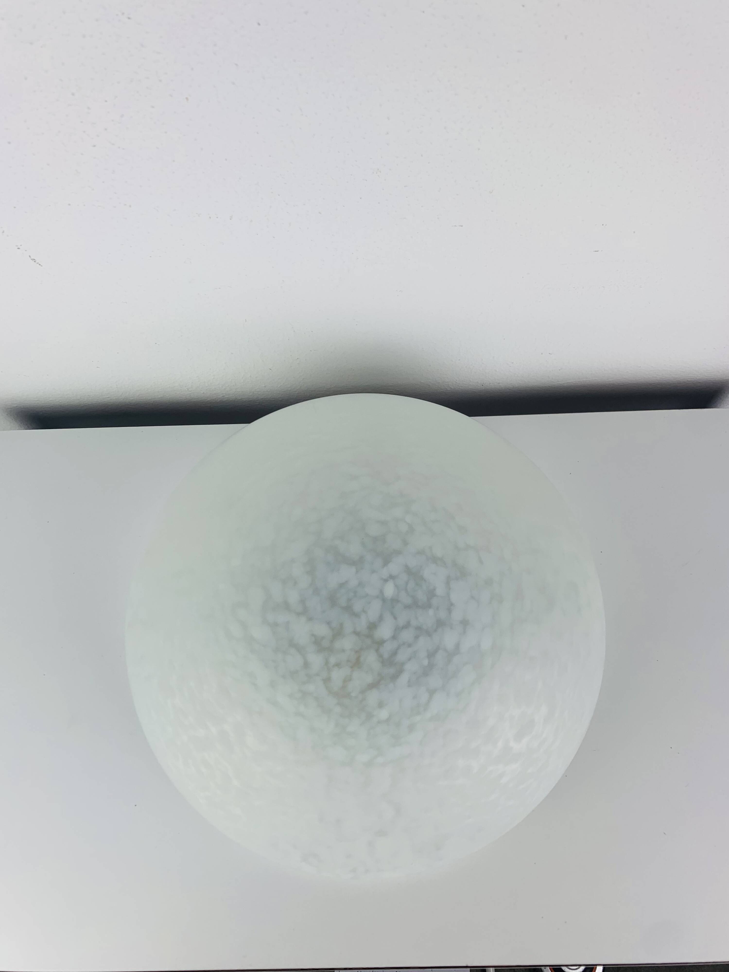 Domec XL speckled glass ball applique by Vianne, hemisphere, ceiling light.