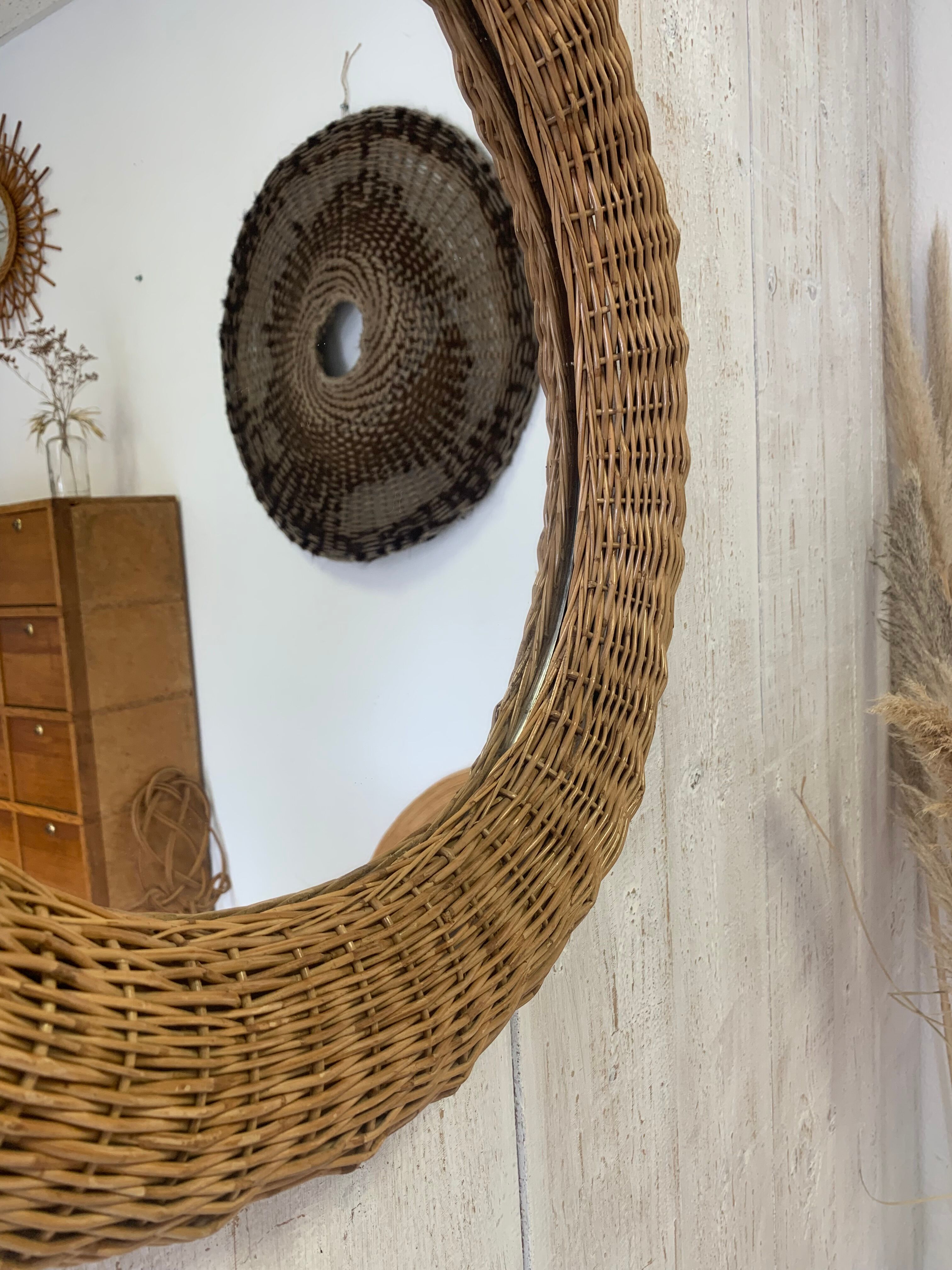 Wicker mirror