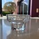 4 thick glass candle holders