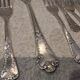 12 cake forks, pie server, silversmith Frionnet Dubarry