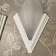 Pair of Art Deco wall sconces in plaster and pressed glass.